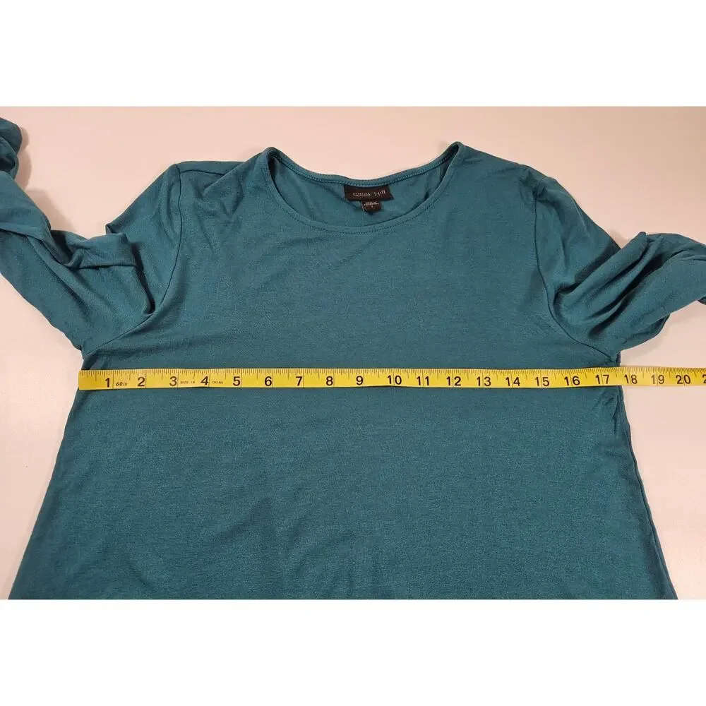 J jill wearever collection size small tunic paisley geometric trim long sleeve ^ - Picture 6 of 7